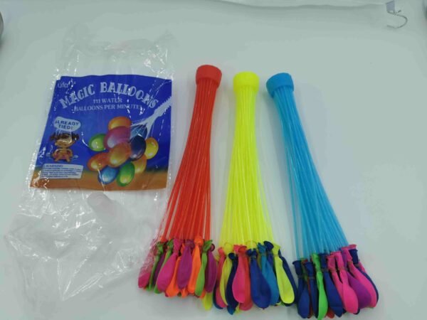 Sastaproduct for Holi Water Balloons Auto Fill & Automatic Tie for Playing Holi for Kids Boys and Girls, Multicolor (Pack of 111 pcs) Magic Water Balloon (Pack of 3)